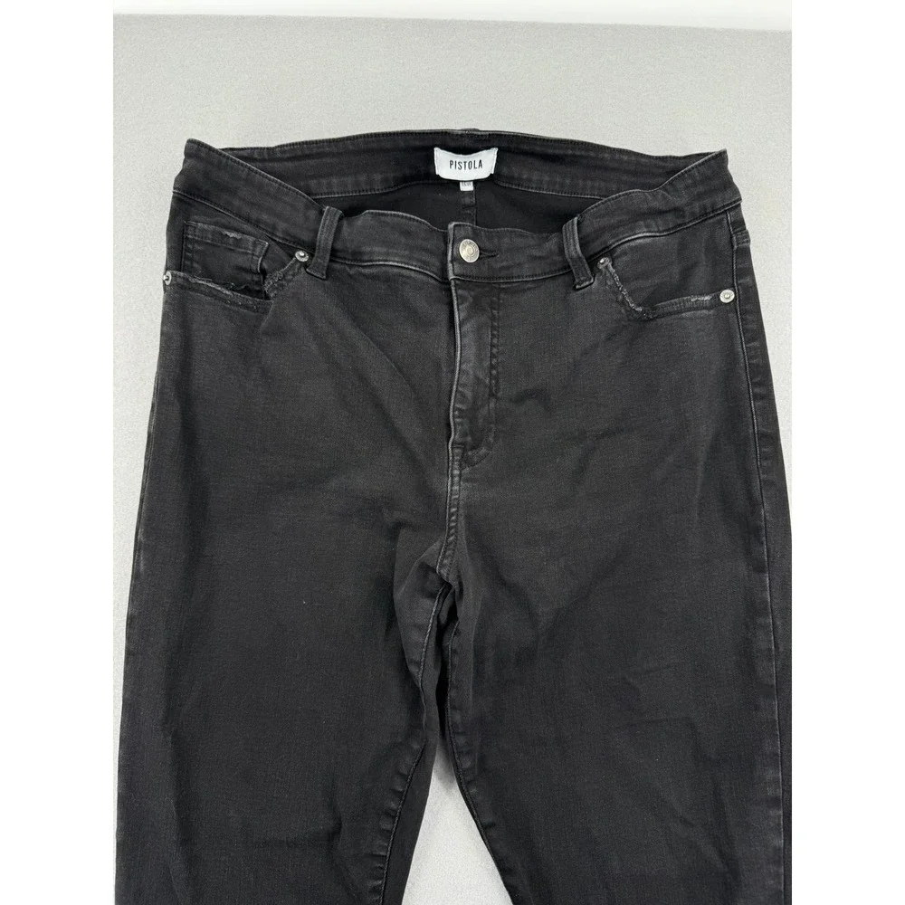Pistola Arielle High Rise Skinny Jeans Womens 16W (35x26) Black Stretch Denim
